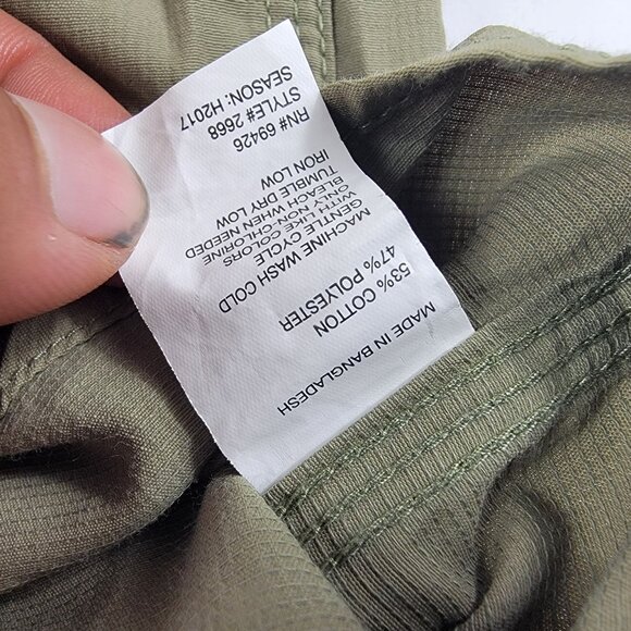 GH Bass Co Explorer Mens Large Olive Green Shirt Short Sleeve Button Down Hiking - Picture 6 of 11